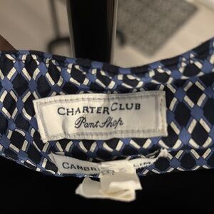 Charter Club Blue and White Patterned Pants